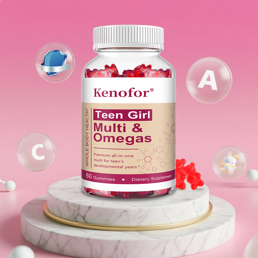 Multivitamin Gummy Adult - Multivitamines pour adolescentes avec oméga -