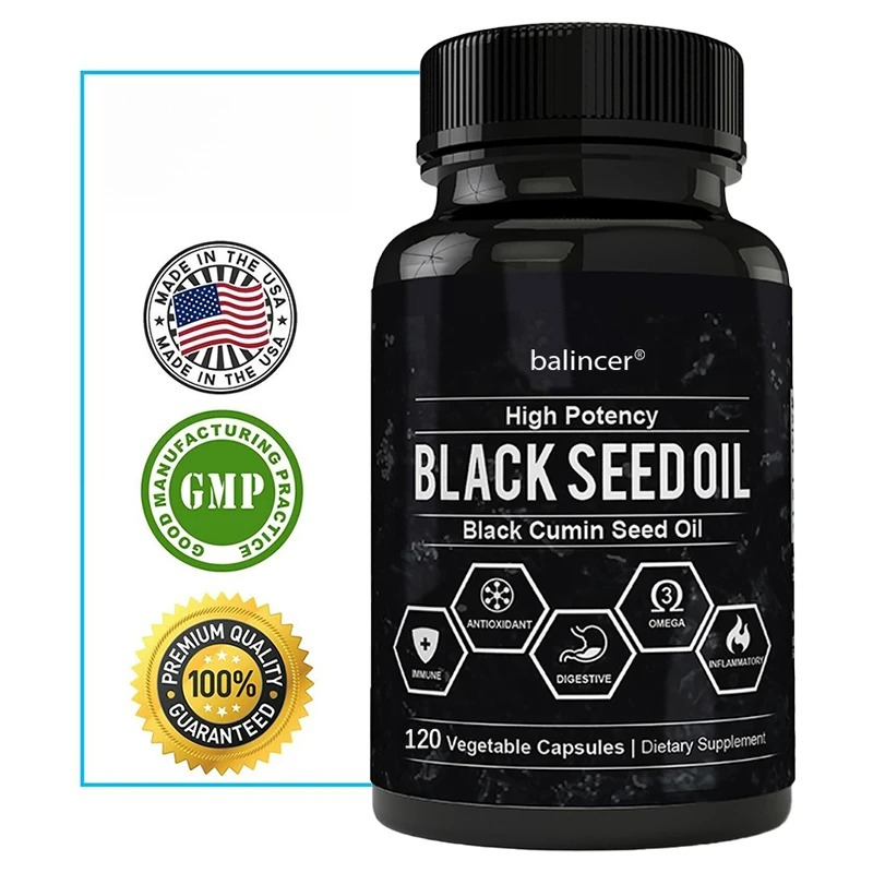 Black Seed Oil Capsule - Huile de cumin noir pour hommes,