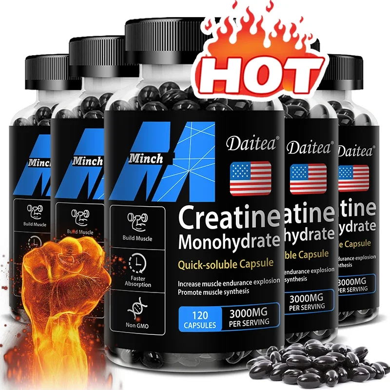 Pre Workout Supplement - Daitea Créatine 3000 mg monohydrate -