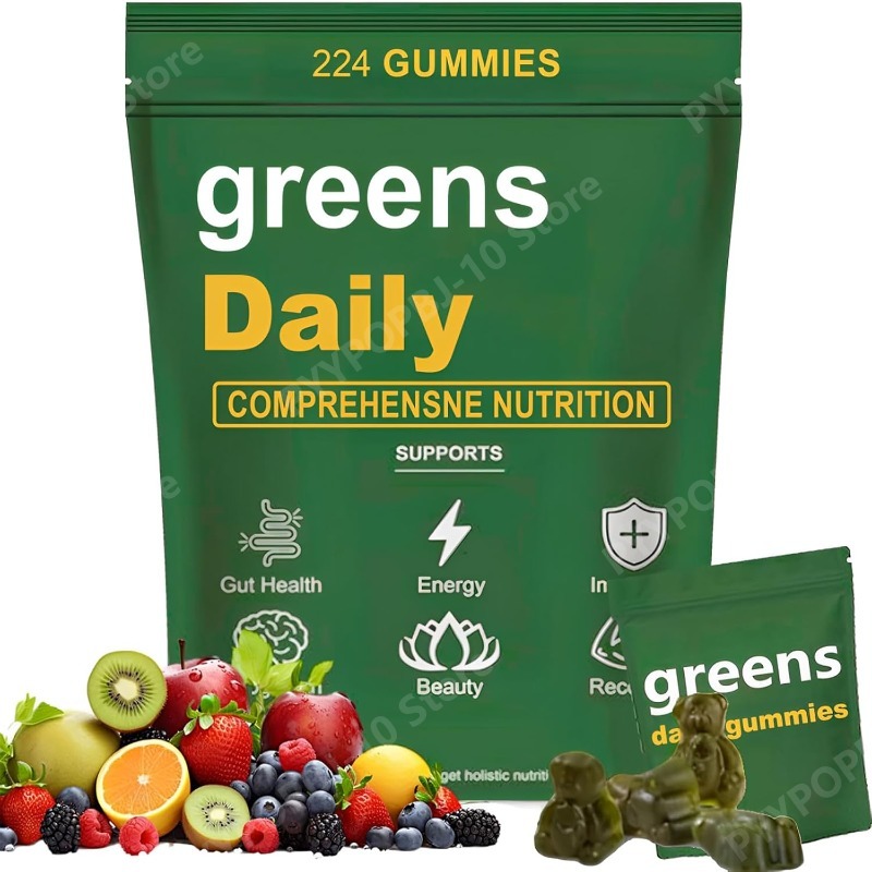 Multivitamin Gummy Adult - Gummies Verts Biologiques à la Chlorelle
