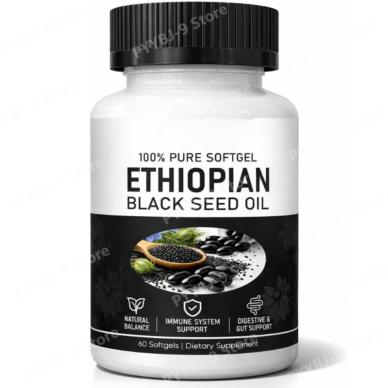 Black Seed Oil Capsule - Gélules d'huile de Nigelle Éthiopienne 800mg,