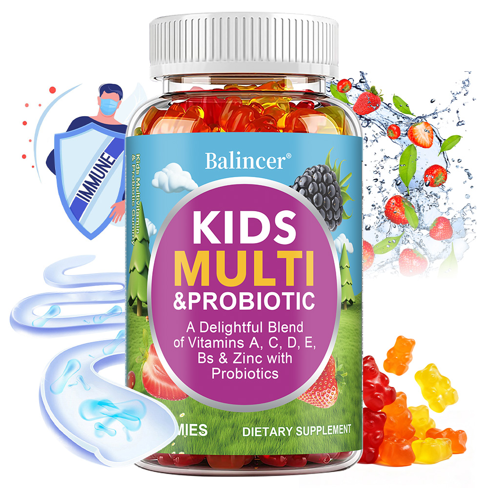 Multivitamin Gummy Adult - Multivitamines + Probiotiques pour Enfants, Soutien