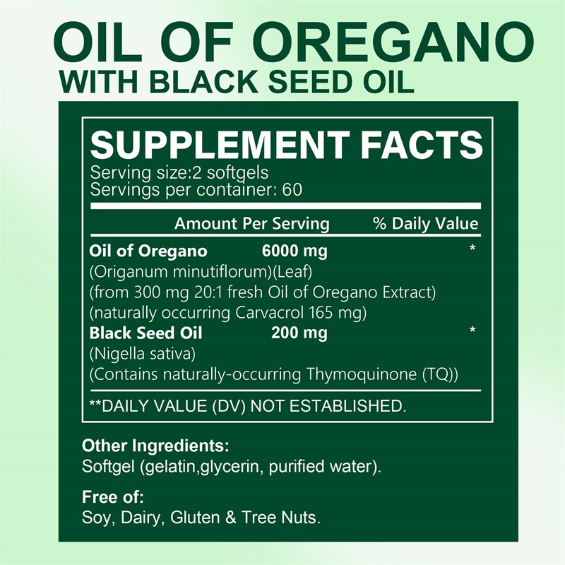 Capsules d'huile d'origan avec - Black Seed Oil Capsule avis et prix