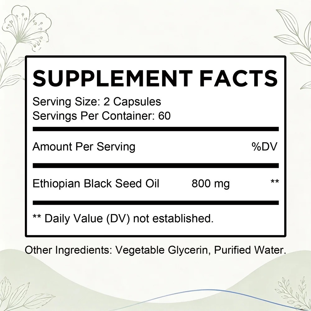 Gélules d'huile de nigelle éth - Black Seed Oil Capsule avis et prix