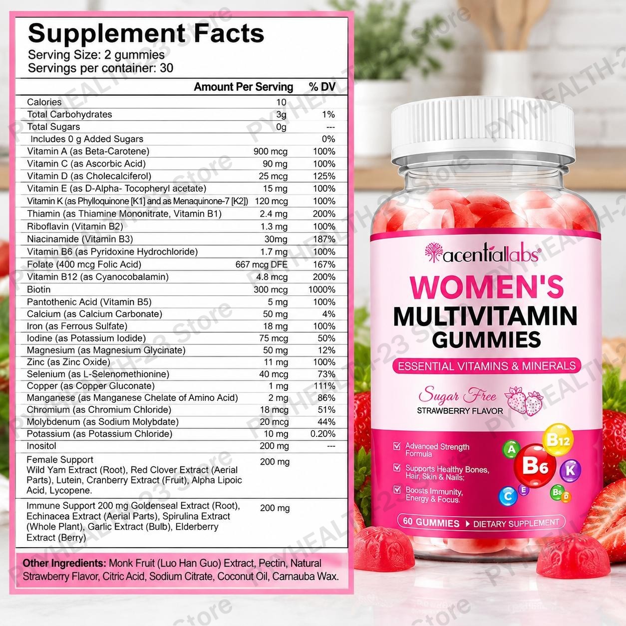 Les gommes multivitaminées pou - Multivitamin Gummy Adult avis et prix