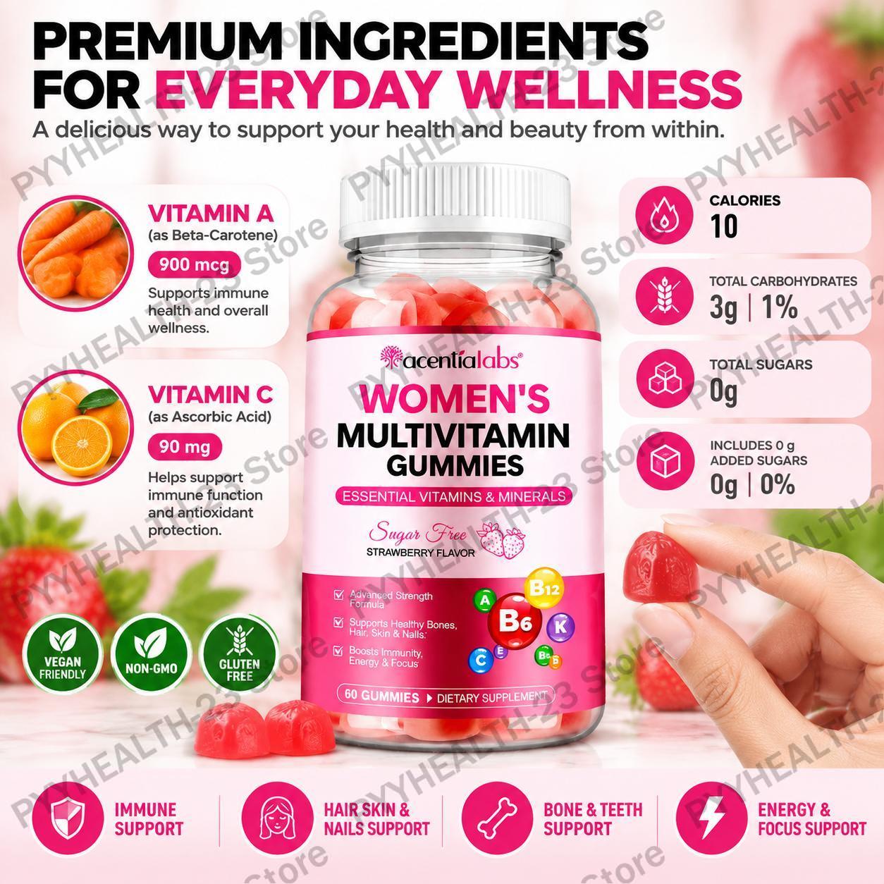 Les gommes multivitaminées pou - Multivitamin Gummy Adult avis et prix