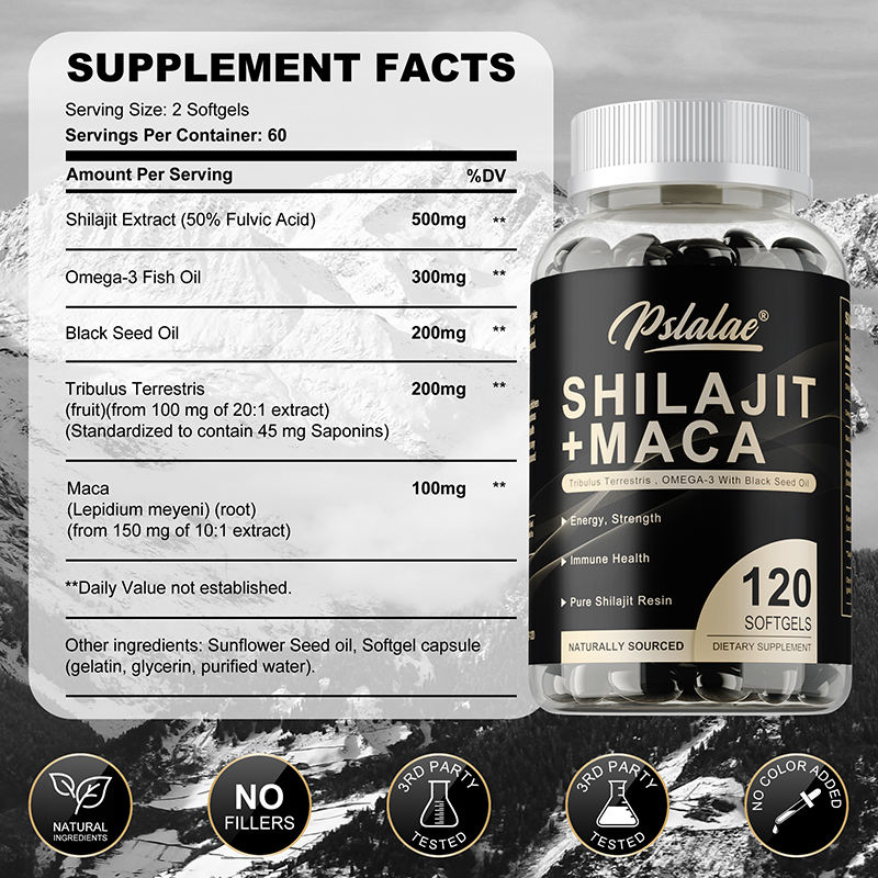 Shilajit + Maca - Améliorez l' - Black Seed Oil Capsule avis et prix